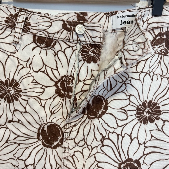 Reformation Sunny floral-print jeans , sz : 4 - Picture 10 of 13